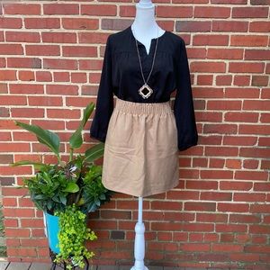 J Crew Camel  Paper Bag Skirt